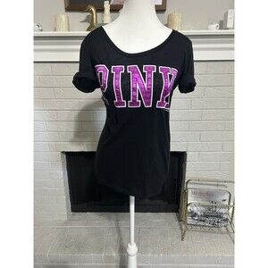 Victoria Secret 90s Y2K Style Women’s T Shirt Size Medium ; Purple Black Cheetah